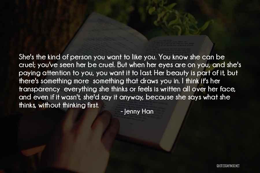 Face Says It All Quotes By Jenny Han