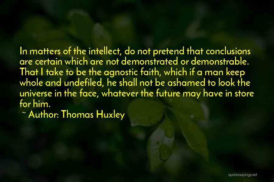 Face The Future Quotes By Thomas Huxley