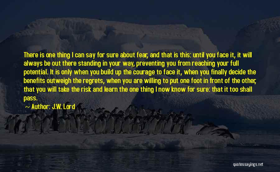 Face Your Fear Quotes By J.W. Lord