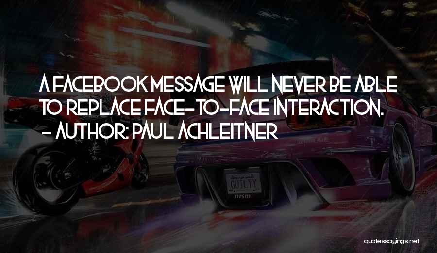 Facebook Message Quotes By Paul Achleitner