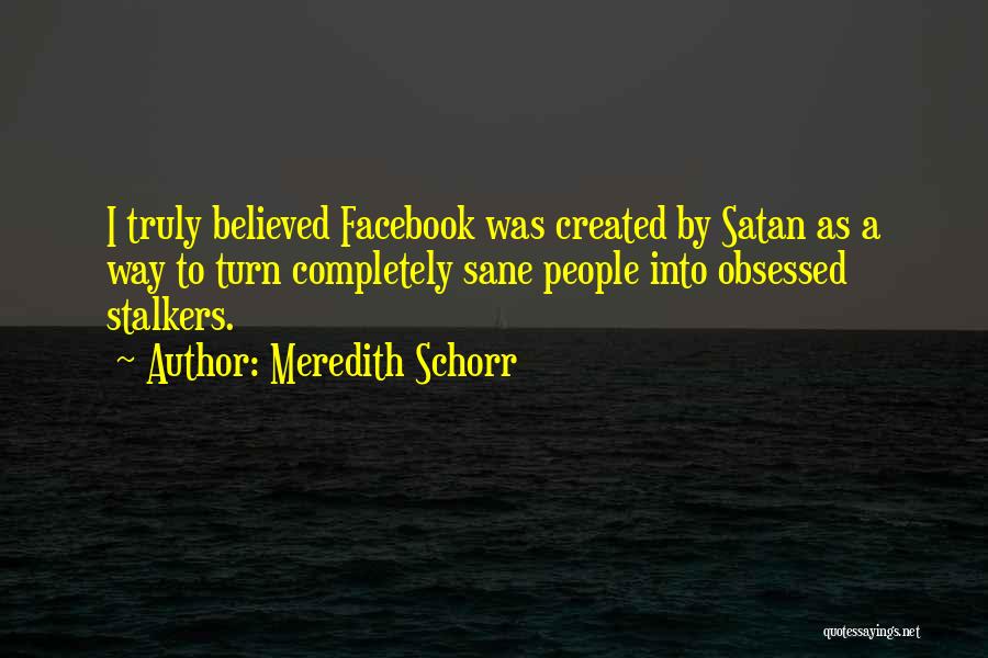 Facebook Stalkers Quotes By Meredith Schorr