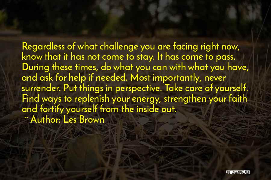Facing Challenge Quotes By Les Brown