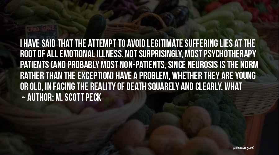 Facing Death Quotes By M. Scott Peck