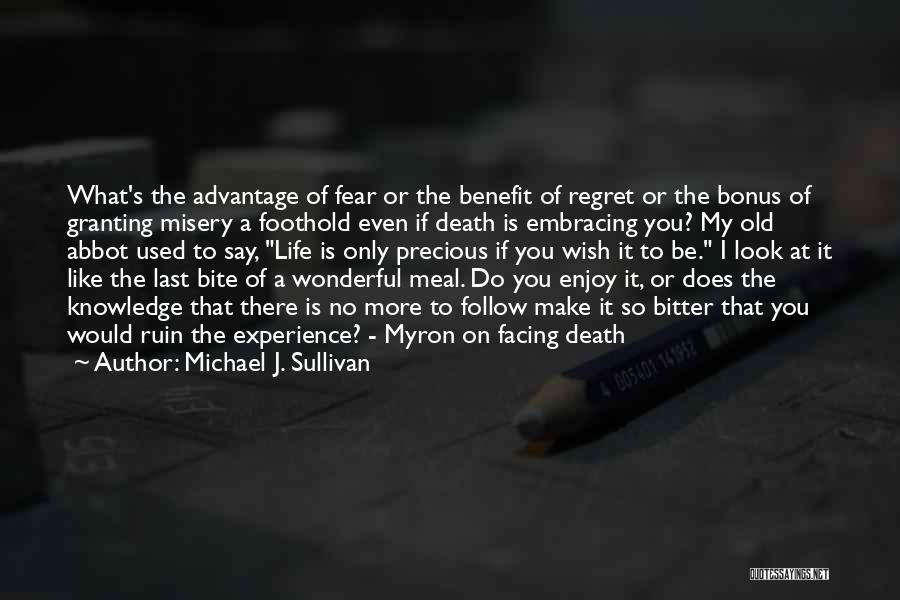 Facing Death Quotes By Michael J. Sullivan