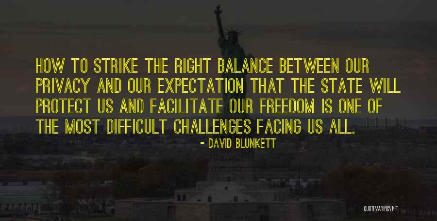 Facing Our Challenges Quotes By David Blunkett