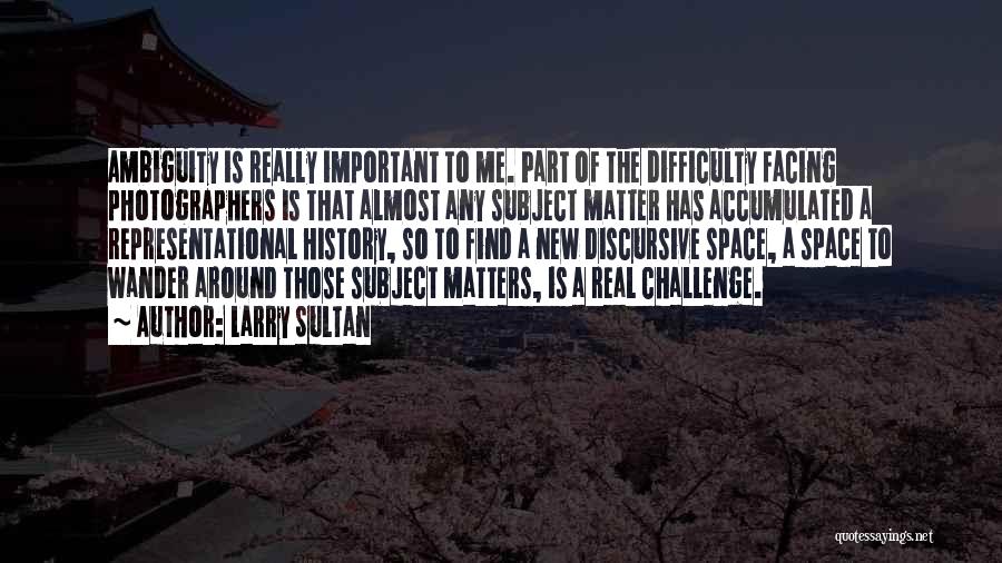 Facing Our Challenges Quotes By Larry Sultan