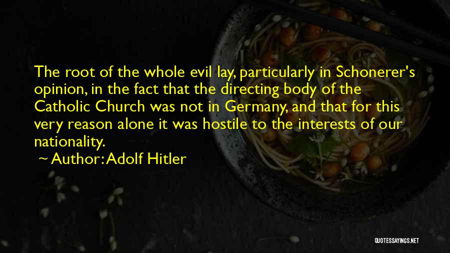 Fact And Opinion Quotes By Adolf Hitler