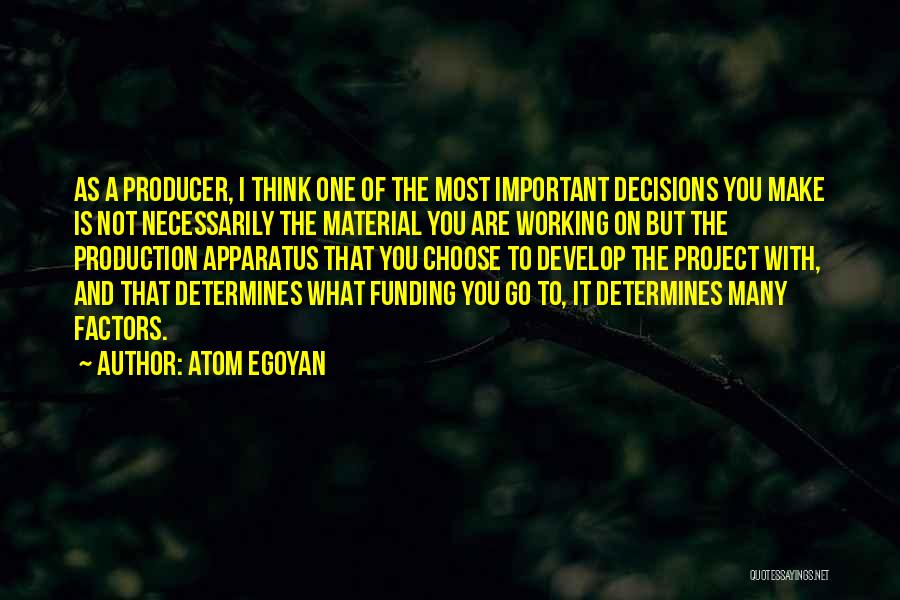 Factors Of Production Quotes By Atom Egoyan