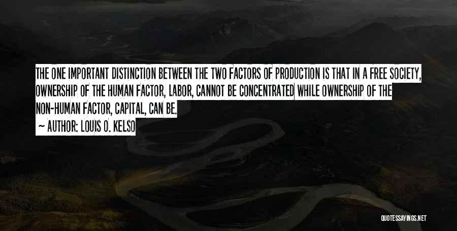 Factors Of Production Quotes By Louis O. Kelso