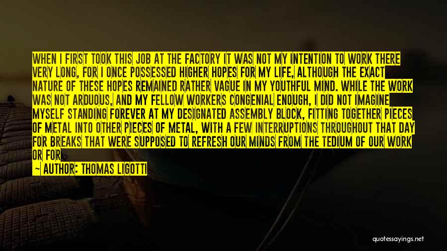 Factory Work Quotes By Thomas Ligotti