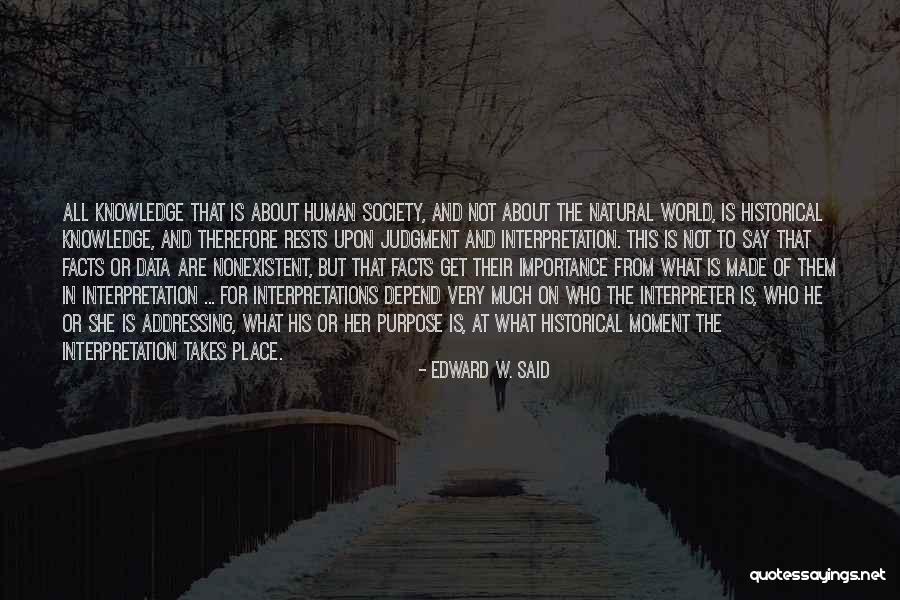 Facts And Data Quotes By Edward W. Said