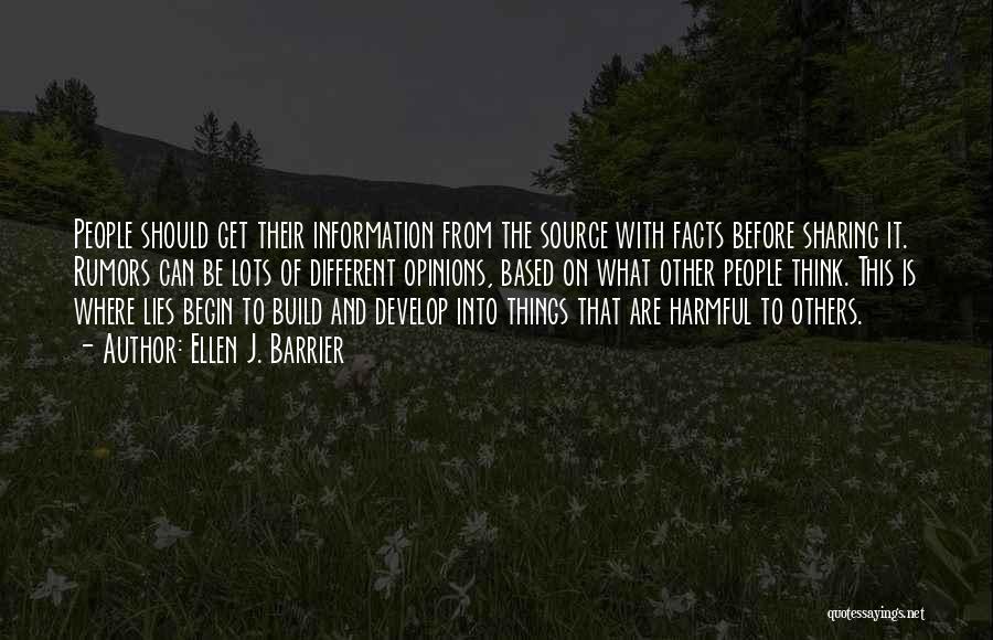 Facts And Lies Quotes By Ellen J. Barrier