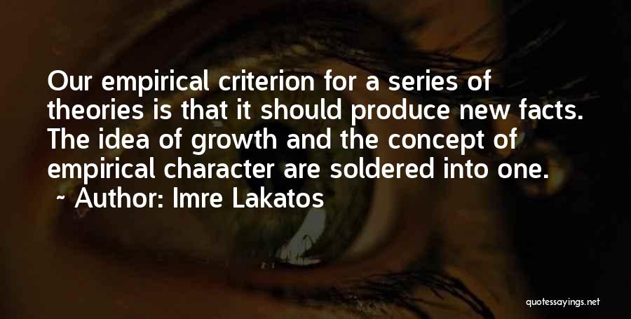 Facts And Theories Quotes By Imre Lakatos