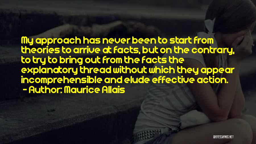 Facts And Theories Quotes By Maurice Allais