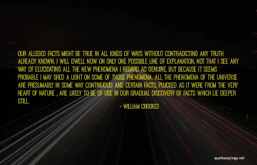 Facts And Truth Quotes By William Crookes