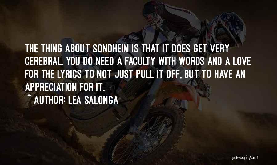 Faculty Appreciation Quotes By Lea Salonga
