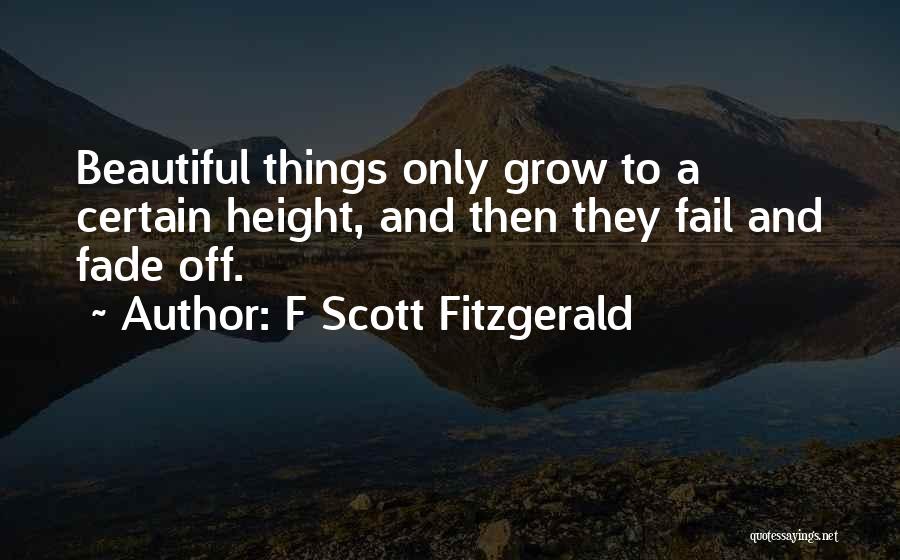 Fade Off Quotes By F Scott Fitzgerald