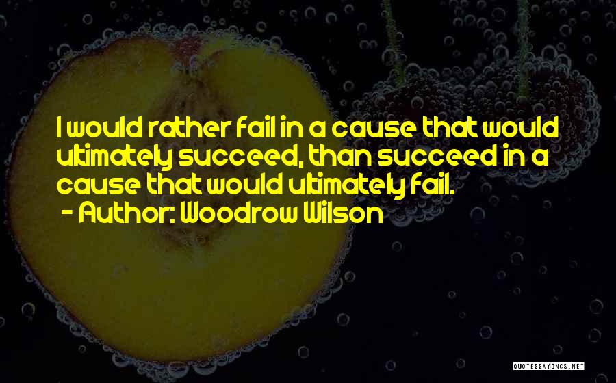 Fail Than Succeed Quotes By Woodrow Wilson