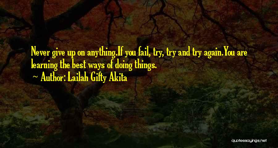 Fail Try Again Quotes By Lailah Gifty Akita