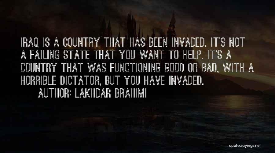 Failing To Help Quotes By Lakhdar Brahimi