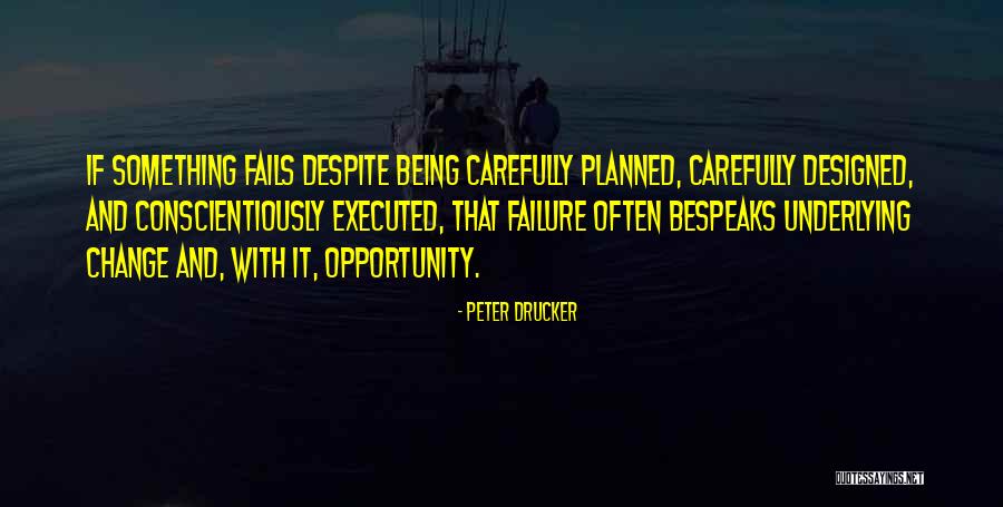 Failure And Change Quotes By Peter Drucker