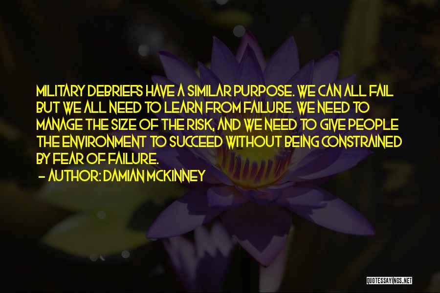Failure And Fear Quotes By Damian McKinney