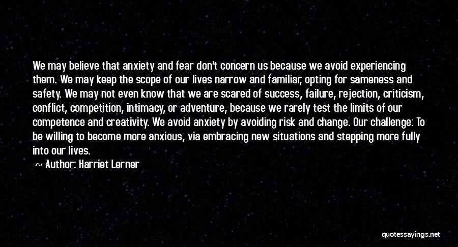 Failure And Fear Quotes By Harriet Lerner