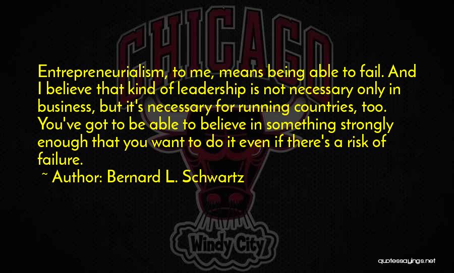 Failure And Leadership Quotes By Bernard L. Schwartz