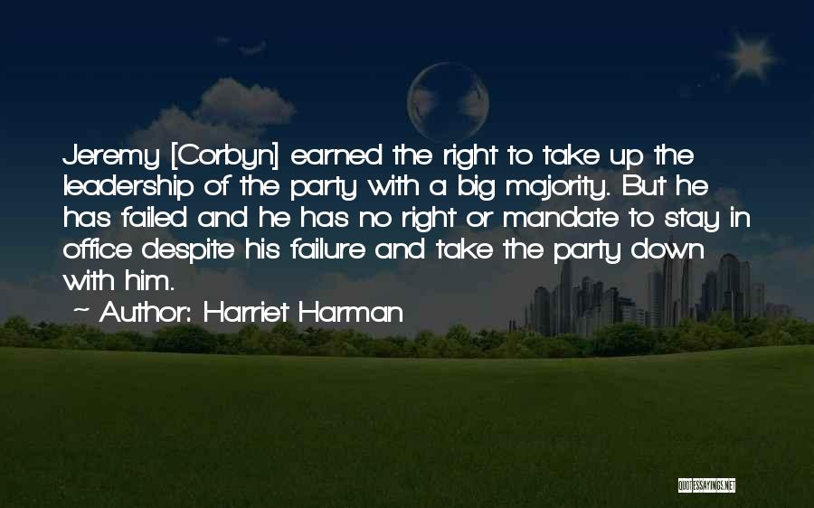 Failure And Leadership Quotes By Harriet Harman