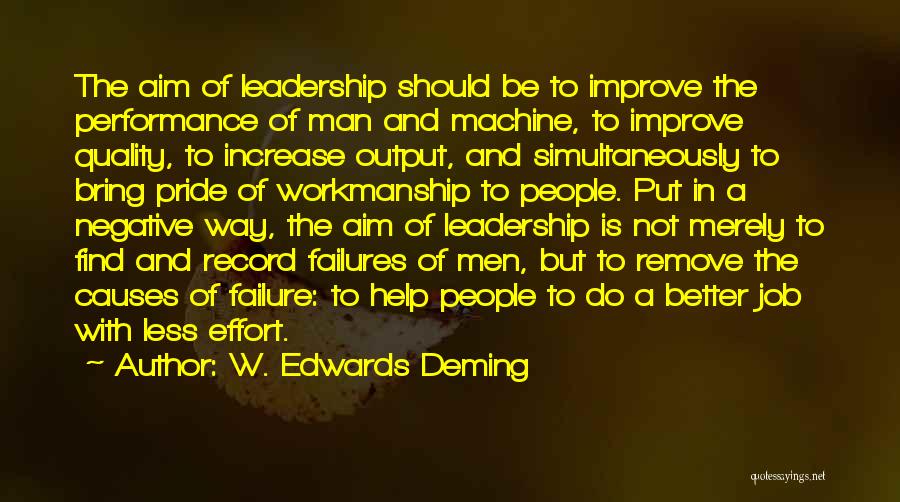 Failure And Leadership Quotes By W. Edwards Deming