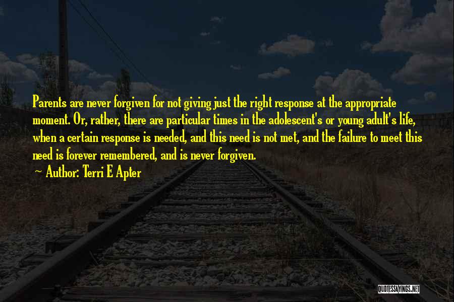 Failure And Not Giving Up Quotes By Terri E Apter