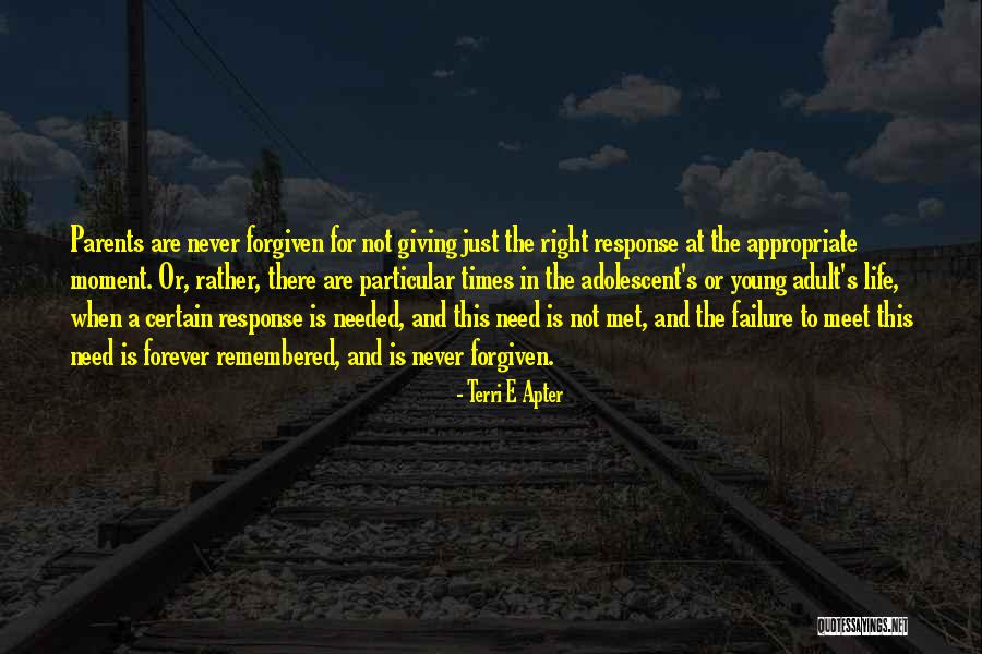 Failure And Not Giving Up Quotes By Terri E Apter