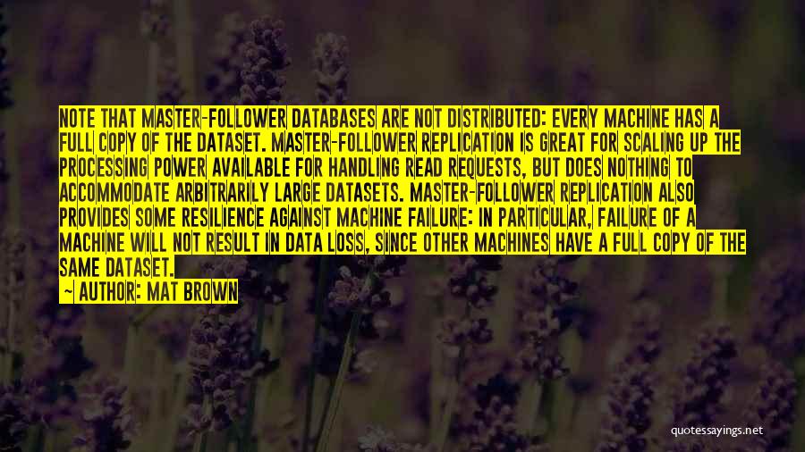 Failure And Resilience Quotes By Mat Brown