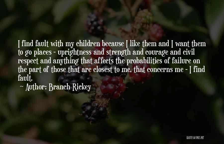 Failure And Strength Quotes By Branch Rickey