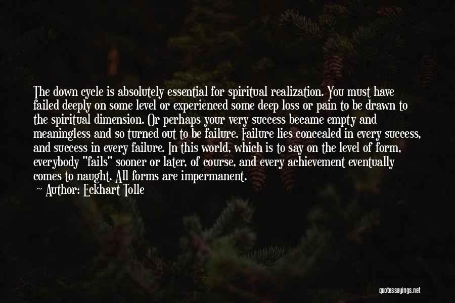 Failure Became Success Quotes By Eckhart Tolle