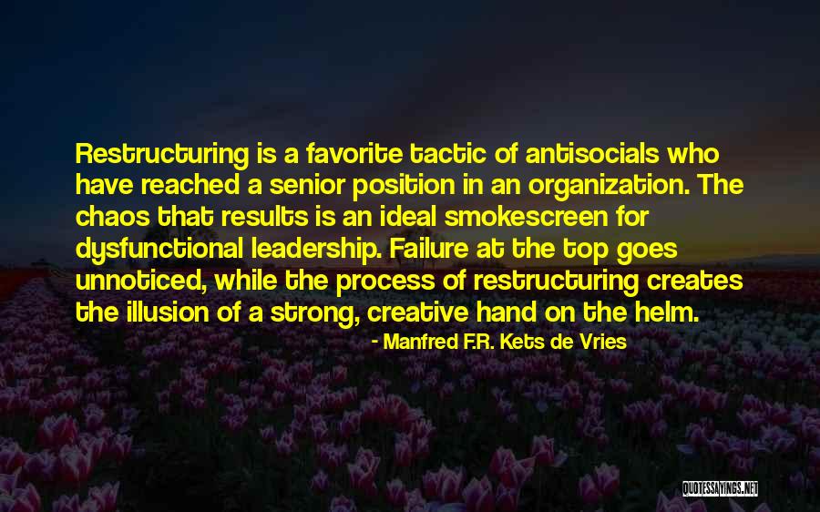 Failure In Leadership Quotes By Manfred F.R. Kets De Vries