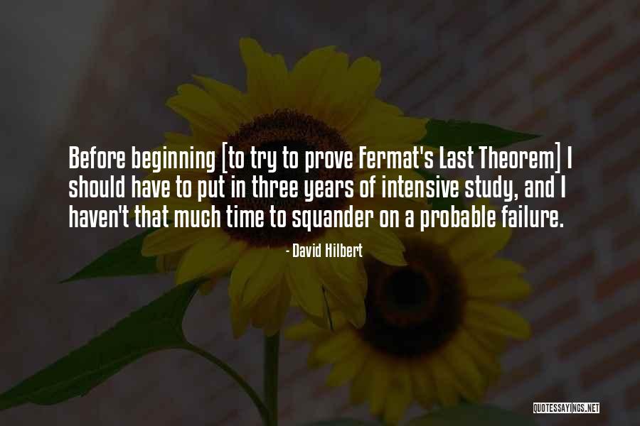 Failure In Math Quotes By David Hilbert
