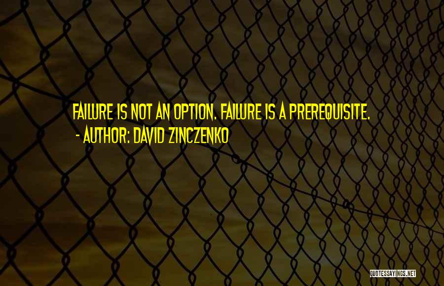 Failure Is Not An Option Quotes By David Zinczenko