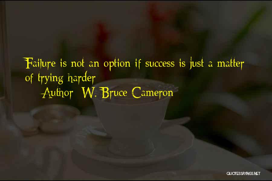 Failure Is Not An Option Quotes By W. Bruce Cameron