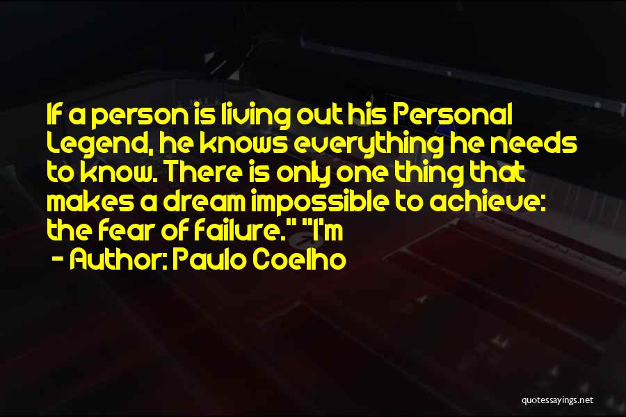 Failure Of Dream Quotes By Paulo Coelho