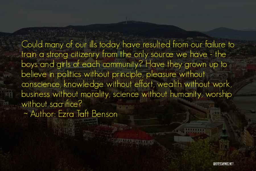 Failure Of Humanity Quotes By Ezra Taft Benson