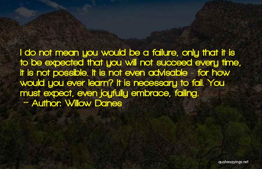 Failure To Succeed Quotes By Willow Danes