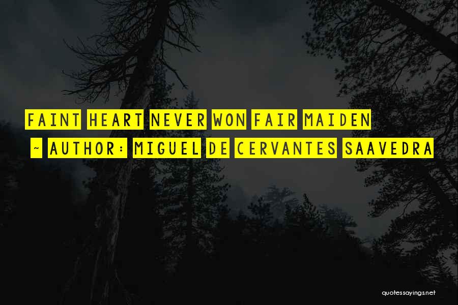 Fair Maiden Quotes By Miguel De Cervantes Saavedra