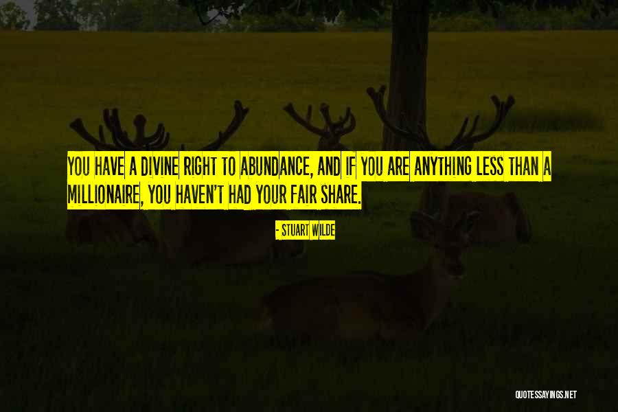 Fair Share Quotes By Stuart Wilde Fair Share Quotes By Stuart Wilde