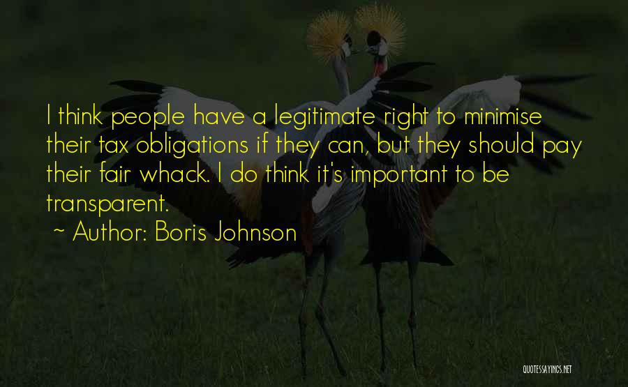 Fair Tax Quotes By Boris Johnson