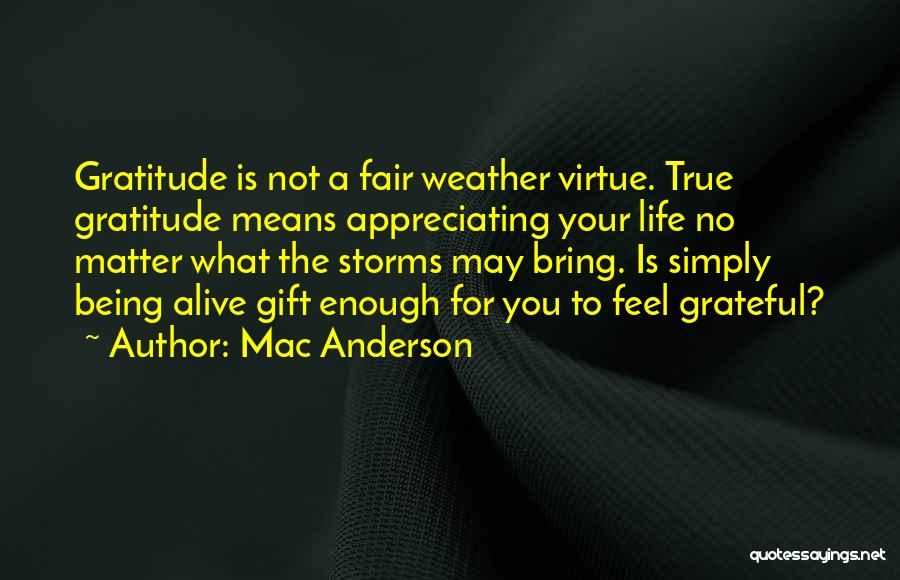 Fair Weather Quotes By Mac Anderson