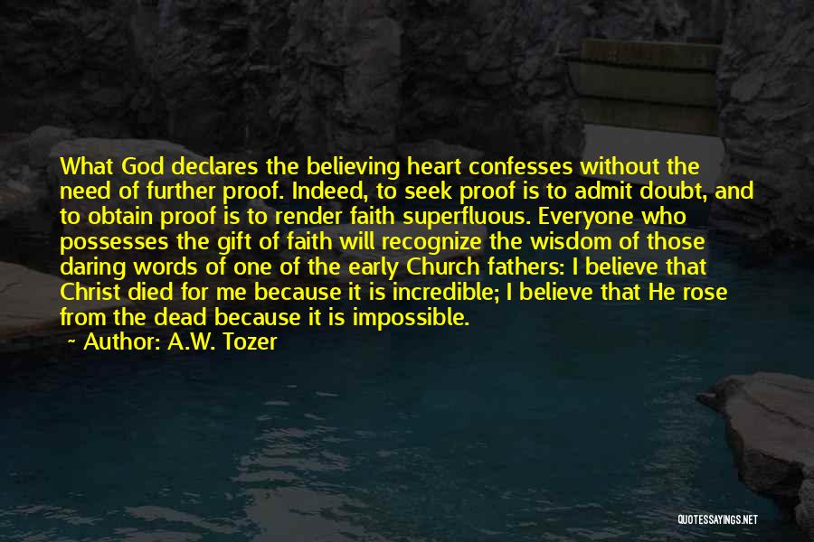 Faith Is Believing Quotes By A.W. Tozer