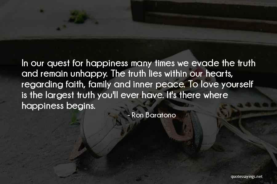 Faith Love Peace Quotes By Ron Baratono