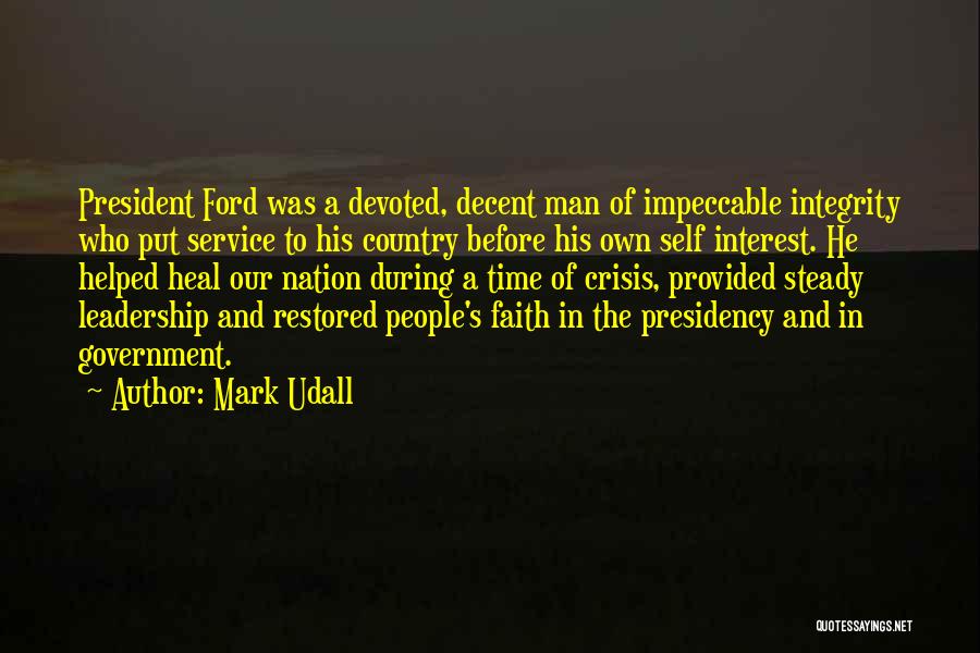 Faith Restored Quotes By Mark Udall