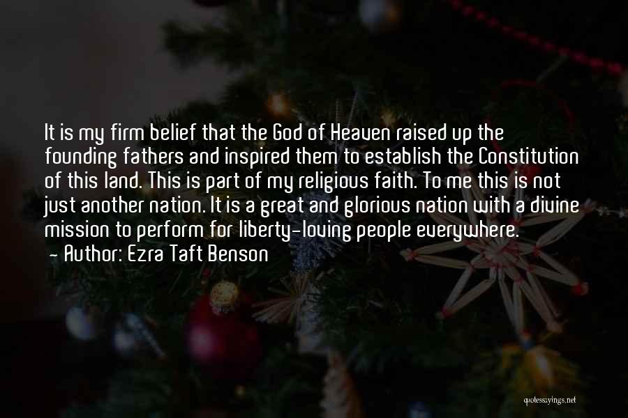 Faith With God Quotes By Ezra Taft Benson